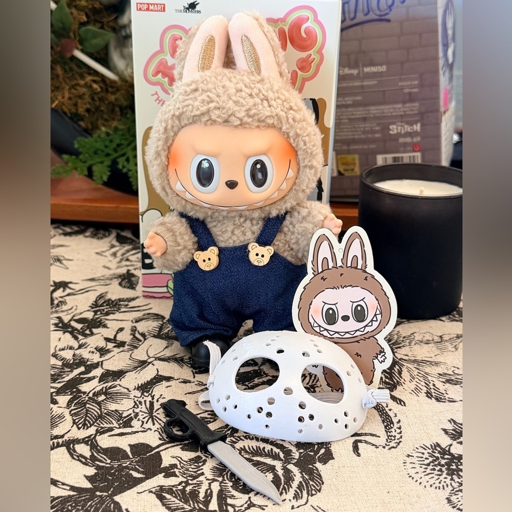 POP Mart Exciting Macaron Labubu TOFFEE Confirmed Open Box + Halloween Costume - Picture 2 of 6